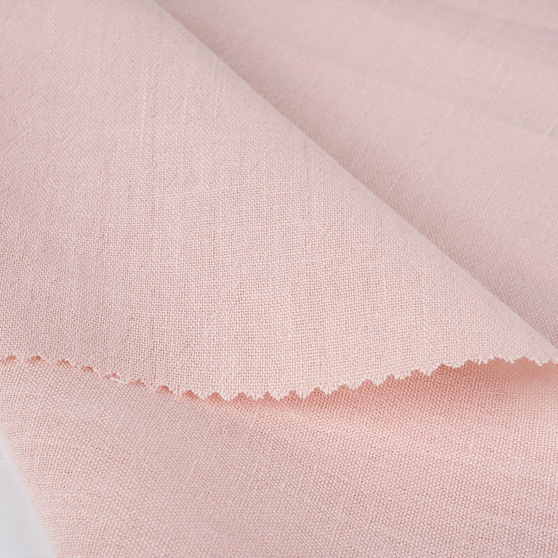 Solid Dyed Polyester Imitation Linen Clothing Fabric