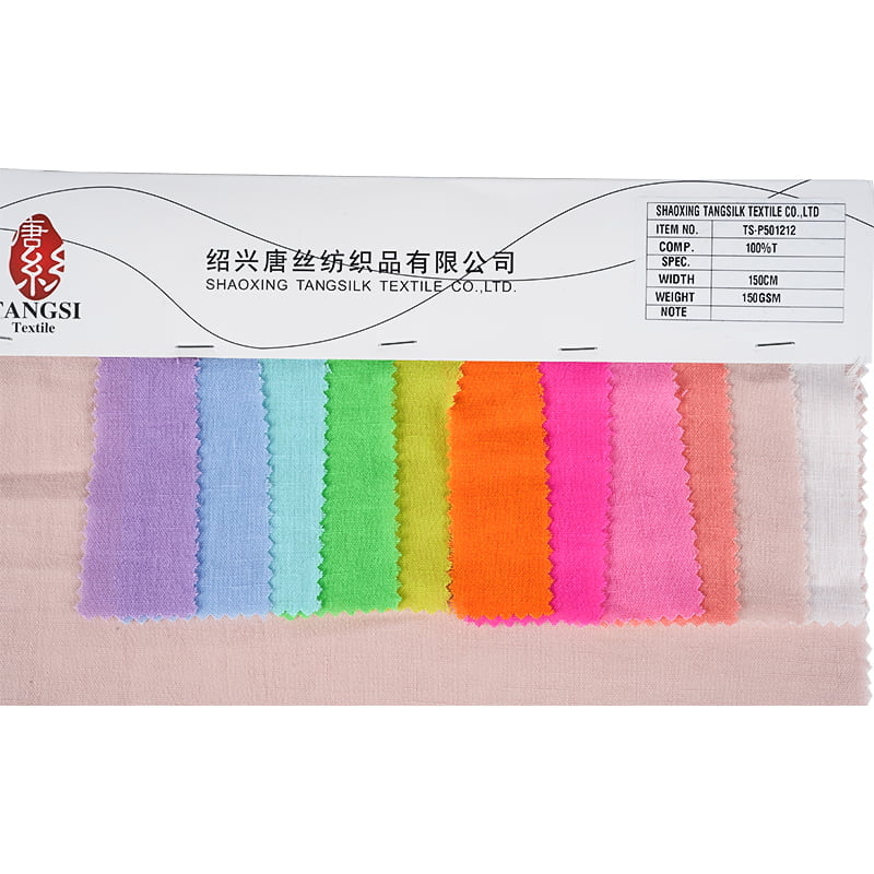 Solid Dyed Polyester Imitation Linen Clothing Fabric