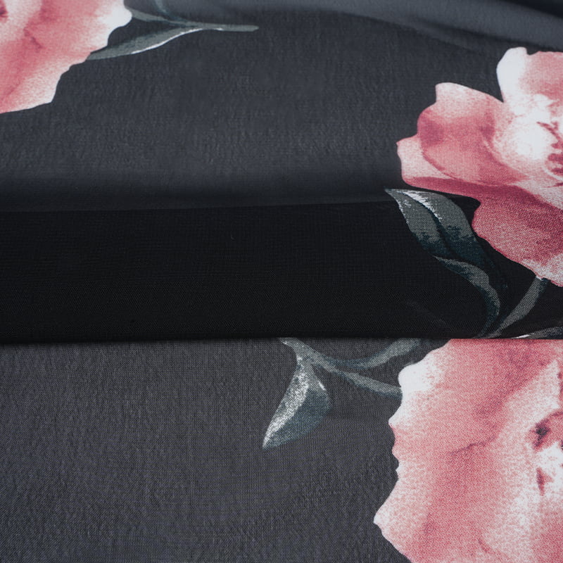 Lightweight Polyester Printed Chiffon Dress Fabric